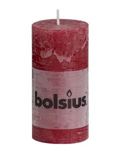 Bolsius, Bolsius Rustic Pillar Candle 100/50 Wine Red