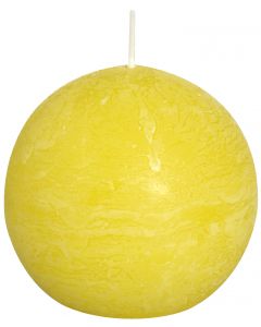 Bolsius, Bolsius Rustic Ball Candle 80 Mm Sunshine Yellow