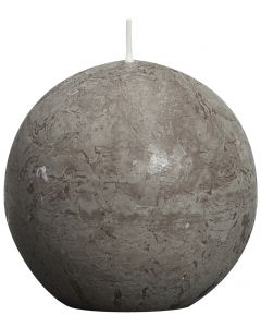 Bolsius, Bolsius Rustic Ball Candle 80 Mm Taupe