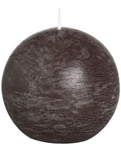 Bolsius, Bolsius Rustic Ball Candle 80 Mm Chocolate Brown