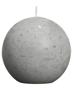 Bolsius, Bolsius Rustic Ball Candle 80 Mm Light Grey