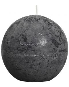 Bolsius, Bolsius Rustic Ball Candle 80 Mm Anthracite