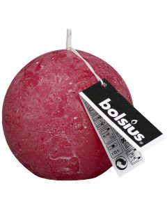 Bolsius, Bolsius Rustic Ball Candle 80 Mm Fuschia