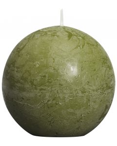 Bolsius, Bolsius Rustic Ball Candle 80 Mm Olive Green