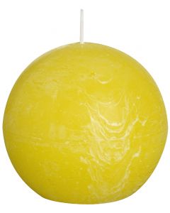 Bolsius, Bolsius Rustic Ball Candle 100 Mm Sunshine Yellow