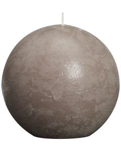 Bolsius, Bolsius Rustic Ball Candle 100 Mm Taupe