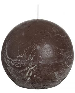 Bolsius, Bolsius Rustic Ball Candle 100 Mm Chocolate Brown