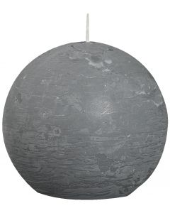 Bolsius, Bolsius Rustic Ball Candle 100 Mm Light Grey