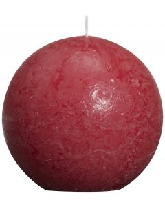 Bolsius, Bolsius Rustic Ball Candle 100 Mm Wine Red