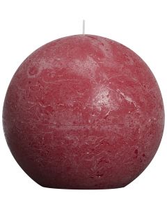 Bolsius, Bolsius Rustic Ball Candle 145 Mm Wine Red