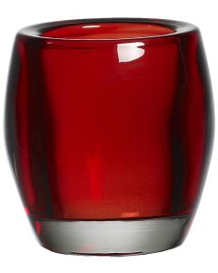 Bolsius, Bolsius Glass Holder Oval 77/72 Red