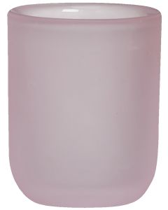Bolsius, Bolsius Glass Holder Misty 77/62 Frosted Soft Pink