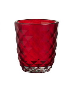 Bolsius, Bolsius Crystal Glass Holder 76/70 Red