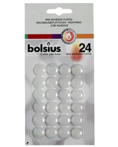 Bolsius, Bolsius Wax Adhesive Plate 24 Pcs White